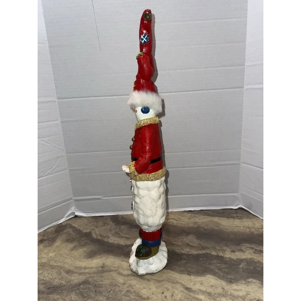 Whimsical snowman Christmas figurine Resin Folk Art Style‎ 12